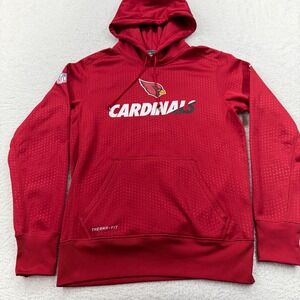 Nike NFL Arizona Cardinals Therma-Fit OnField Hoodie Men's Small Red Pullover